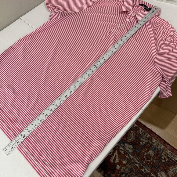 RLX Ralph Lauren Mens Polo Extra Large Pink Striped Golf Performance Classic Fit - Picture 4 of 12